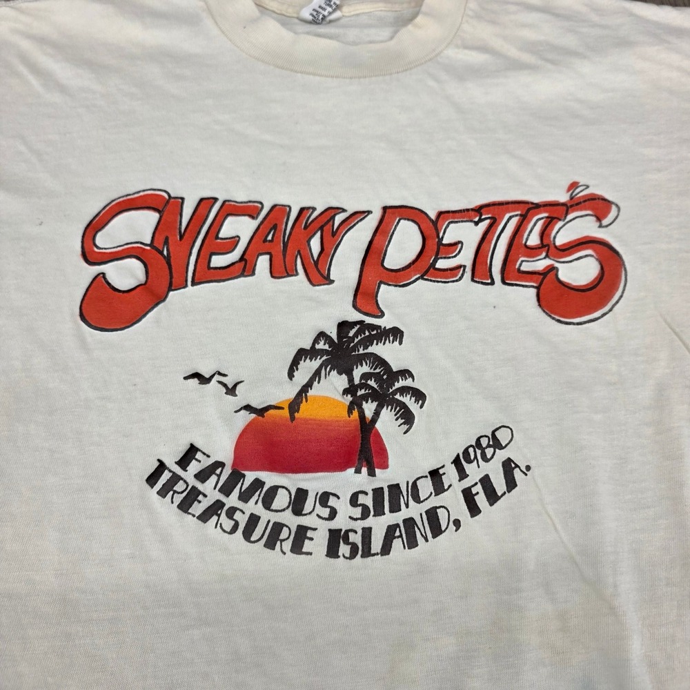 Vintage Sneaky Pete's Treasure Island Florida T Shirt Belton Single Stitch Large - Picture 7 of 10